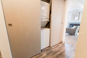 a view of a kitchen from the door of a living room  at The Lodge at Madrona, Washington